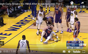 NBA／柯瑞骨折傷退　快艇大將：為我兄弟祈禱(影)