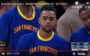 NBA／羅素砍30分無用　柯瑞首場缺戰勇士再度慘敗(影)