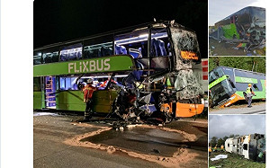 車瘟？法國也傳高速公路巴士翻車  8國乘客33人傷