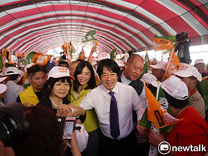 賴清德首次為非黨籍立委站台  助攻洪慈庸氣勢旺！