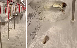 香港「大三罷」 港鐵葵芳站遭縱火關站