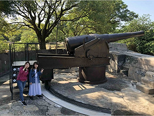 全台最完整古砲臺！國定古蹟滬尾砲臺  重置7米巨砲