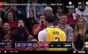 NBA／一眉哥砍下41分　庫茲馬譏：鵜鶘迷要噓自己人才對(影)