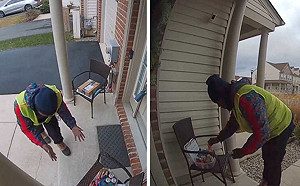 (影)好心屋主門口放零食慰勞！快遞小哥爽到跳舞全被拍下