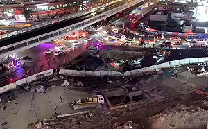 (影)水管爆裂沖出天坑吞車? 廈門地鐵塌陷月台成汪洋