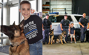 心疼警犬沒防彈衣卻冒險上陣　10歲小暖男募得上百件！