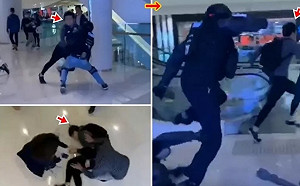 墜樓？被墜樓？民眾與港警對峙從二樓摔下