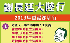 檢視謝長廷過去的大陸和香港行 藍營籲「說清楚、講明白」