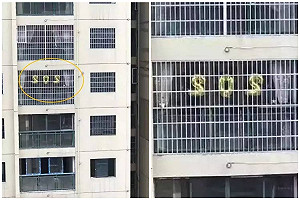 驚見鄰居窗掛「SOS」求救!熱心男急報警 真相卻超傻眼