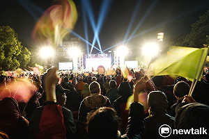 現場直擊》支持者冒低溫走出來挺小英！挺台灣！