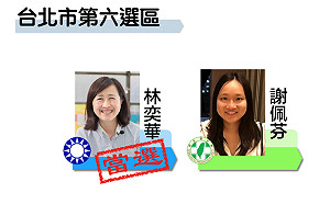 最新》得票7萬0085 北市六國民黨林奕華自行宣布當選