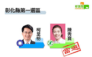 更新》彰化一 陳秀寶9萬6191：柯呈枋8萬8690