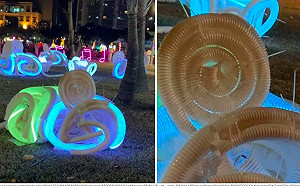 藝術真的難懂！高雄愛河燈會裝置品曝光　市民臉綠：這啥