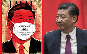 疫情打亂中國復興大夢 習近平戴口罩登時代雜誌封面