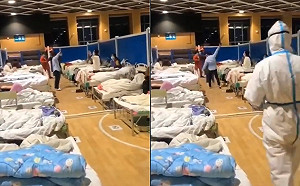 (影)中國大媽苦中作樂 方艙醫院內載歌載舞消磨時間