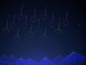 情人夜哪個夜空最浪漫?必推台中燈會無人機愛的流星雨