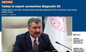 武漢肺炎》超強!土耳其零確診  研發檢驗試劑75分鐘搞定