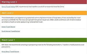 日韓武漢肺炎快速蔓延 美調高旅遊警示至第二級