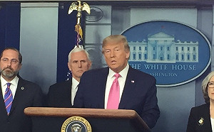 川普：美武漢肺炎風險仍低 若擴散也已萬全準備