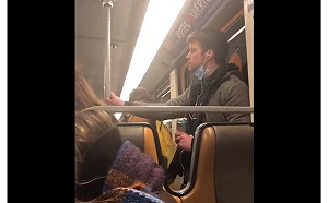 (影)比利時地鐵驚見噁男！  口水狂抹握桿還若無其事