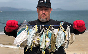 「廢棄口罩海」  香港剉咧等