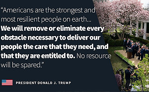 武漢肺炎》川普宣布國家進入緊急狀態 撥款500億美元對抗疫情