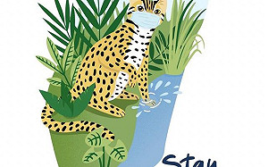 石虎戴口罩洗手超可愛！俄插畫家跨洋贈圖送暖