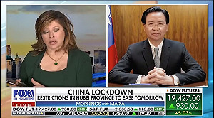 身後擺國旗接受福斯連線訪問 吳釗燮：我為台灣人民發聲！