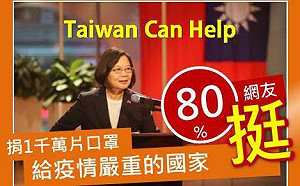 捐贈1000萬片口罩引熱議  近8成網友贊同政府