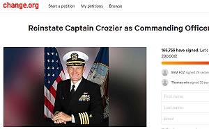 「羅斯福號」艦長向五角大廈求救反遭革職 艦上人員高喊名字致敬