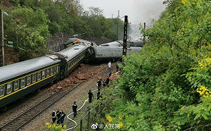 湖南郴州脫軌事故 中共當局第一時間稱無人傷亡