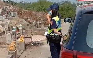 (影)武漢肺炎》向死人宣導防疫？嘉縣警方：拍攝角度問題