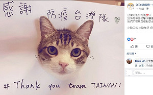 戰疫滿100天  #ThankYouTeamTaiwan手寫接力瘋傳