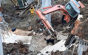 桃園平鎮停車場崩塌事故 清晨發現女工身影