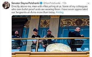 密西根州議會爆發抗議  持槍者闖議會高喊「這是人民的房子」