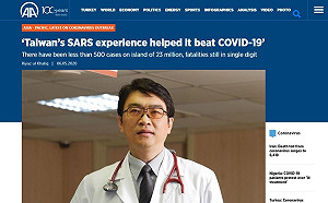 安納杜魯新聞社：台灣防疫典範 數字是明證