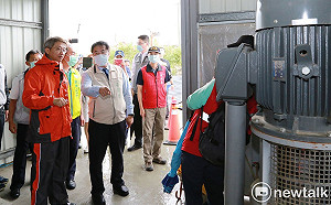 台南持續降雨暫無災情  黃偉哲視察後壁菁寮抽水站