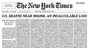 武漢肺炎》哀悼亡者！紐時頭版列出1000位死者名單