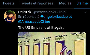 PO死神降臨香港漫畫惹眾怒 中國使館稱推特遭假冒被抓包「按讚」