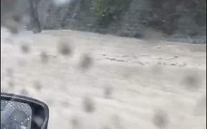 高雄又淹了！大寮馬路變黃河 網酸能呼吸都算積水