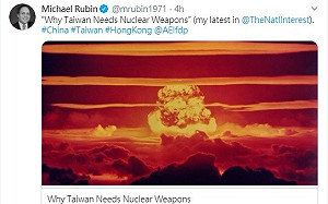 阻止中國破壞自由秩序  美學者主張讓台灣取得核武