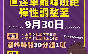 邊境未解封！機捷直達車離峰30分鐘班距將延至9月底