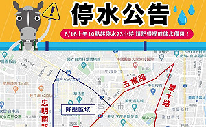 儲水備用！台中市16、17日多區停水降壓