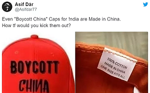 又中招了! 印度民眾搶買「抵制中國」帽子 生產地竟然是.......