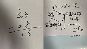 「43-28=15」被打XX? 家長PO出2照片直言心累