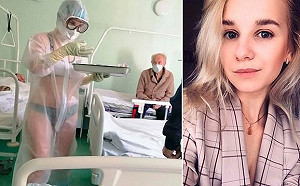 戰鬥民族「內衣防護服」正妹護理師爆紅變模特兒 未來立志當醫生