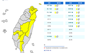 對流雲系發展旺盛！11縣市大雨特報