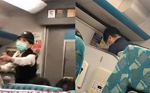 高鐵車廂內忽聞陣陣「莫名水聲」驚見斯文眼鏡男對著乘客行李尿尿