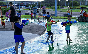 打水戰看絕美壁畫！北市大佳戲水區免費開放至8月底