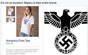 報導未查核有意引爭議? 今日美國：川普造勢衣有納粹意涵